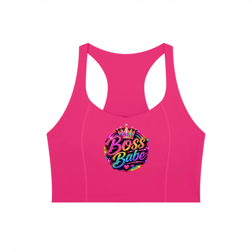 Boss Babe Crop Tank — Pink